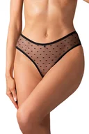 Majtki damskie - Figi otwarte Obsessive Nuites crotchless panties black - miniaturka - grafika 1
