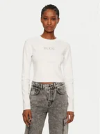 Bluzki damskie - HUGO Bluzka Della 50537288 Biały Slim Fit - miniaturka - grafika 1