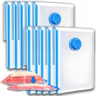 WORKI PRÓŻNIOWE NA POŚCIEL ODZIEŻ UBRANIA WIELORAZOWE ZESTAW 10SZT - Pokrowce na ubrania WORKI PRÓŻNIOWE NA POŚCIEL ODZIEŻ UBRANIA WIELORAZOWE ZESTAW 10SZT - Pokrowce na ubrania - miniaturka - grafika 1