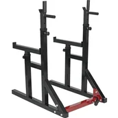Stojaki na hantle i obciążenia - GORILLA SPORTS Gorilla Sports dorosłych Multi squat Rack regulowane taca na kolana beug stojak na parasole, czarna, One Size 100574-00049-0001 - miniaturka - grafika 1