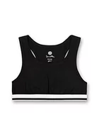 Biustonosze - Sanetta Dziewczęcy biustonosz sportowy czarny, Super Black, 164 cm - miniaturka - grafika 1