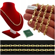 Łańcuszki - ZŁOTY ŁAŃCUSZEK MĘSKI ŁAŃCUCH 65 cm 925/585 + PŁYN / PEŁNY - ANKIER - miniaturka - grafika 1