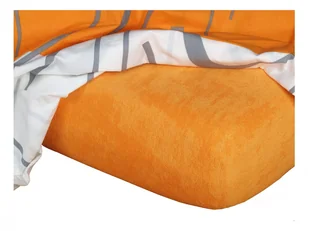 Dadka Prześcieradło frotte pomarańczowe 90x200x20 cm - Prześcieradła - miniaturka - grafika 1