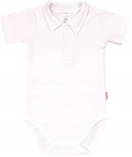 Body KOŁNIERZYK Polo KR BIAŁE r 86 KLEKLE - Body dla niemowląt - miniaturka - grafika 1