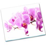 Deski do krojenia - Osłona kuchenna szklana Różowa orchidea - 60x52 cm - miniaturka - grafika 1