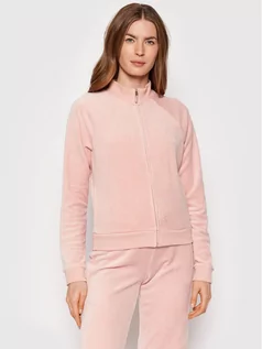 Bluzy damskie - Guess Bluza Chenille W1BQ30 KAWX0 Różowy Regular Fit - grafika 1