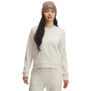 Damska bluza dresowa nierozpinana bez kaptura Under Armour UA Rival Terry Crew - beżowa - UNDER ARMOUR - Bluzy damskie - miniaturka - grafika 1