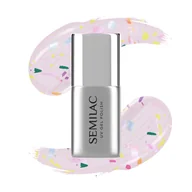 Lakiery hybrydowe - Semilac T27 No Wipe Matte Violet Galaxy, top do lakierów hybrydowych, 7ml - miniaturka - grafika 1