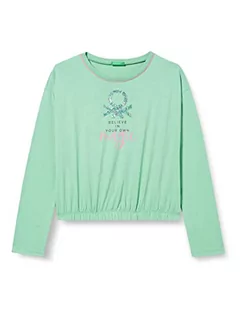 Koszulki dla dziewczynek - United Colors of Benetton Koszulka dziewczęca M/L 3vr5c106z tunika do nuringu, zielony jadeitowy 25a, 170 cm - grafika 1