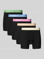 Majtki męskie - Obcisłe bokserki w zestawie 5 szt. z elastycznym paskiem z logo - miniaturka - grafika 1
