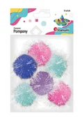 Zabawki kreatywne - Pompony poliestrowe 45mm mix 6szt - Titanum - miniaturka - grafika 1
