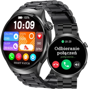 Rubicon RNCF39 black/black brans - Smartwatch - miniaturka - grafika 1
