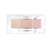 Rozświetlacze do twarzy i ciała - Claresa, Paleta rozświetlaczy TOO GLAM TO GIVE A DAMN 12 golden glow - miniaturka - grafika 1