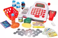Zabawy w naśladowanie dorosłych - Kasa Sklepowa Z LCD Kalkulator Koszyk Akcesoria - miniaturka - grafika 1