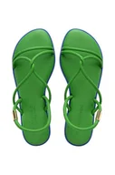 Sandały damskie - Havaianas sandały UNA MANGA damskie kolor zielony 4149609.2703 - miniaturka - grafika 1