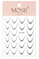 Ozdoby do paznokci - Naklejki samoprzylepne gradiendowe CZARNE french ombre - miniaturka - grafika 1