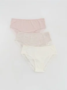 Reserved - Majtki typu figi 3 pack - pastelowy róż - Majtki damskie - miniaturka - grafika 1