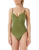 Stroje kąpielowe - Dagi Damski modny kostium kąpielowy z pełnym miseczką, zielony, 36 - miniaturka - grafika 1