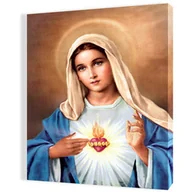 Ikony i obrazy sakralne - Obraz religijny na płótnie Serce Maryi - miniaturka - grafika 1