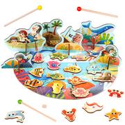 Puzzle - Tooky Toy TOOKY TOY Gra Zręcznościowa Łowienie Rybek Wędkowanie Puzzle 2w1 TY863 - miniaturka - grafika 1