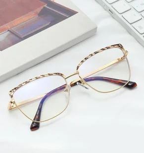 Okulary kocie do komputera damskie z filtrem BLUE Light zerówki Flex 25101C - Okulary korekcyjne, oprawki, szkła - miniaturka - grafika 1