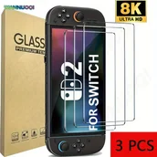 Akcesoria do Nintendo - TEMU 3-częściowy Ochraniacz Ekranu Z Twardego Szkła Dla Nintendo Switch 2 (Model 2025), HD Ochrona Przeciw Zarysowaniom, Przezroczysty Ochraniacz - miniaturka - grafika 1