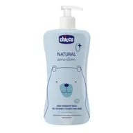 Kosmetyki kąpielowe dla dzieci - CHICCO Natural Sensation Baby Hair &amp; Body Cleanser Szampon Do Włosów I Żel Do Ciała 500ml - miniaturka - grafika 1