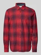 Koszule męskie - Koszula casualowa o kroju regular fit z mieszanki bawełny i streczu z kołnierzykiem typu button down - miniaturka - grafika 1