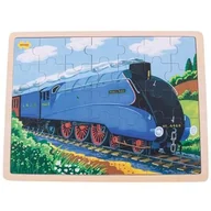 Puzzle - Bigjigs Toys, puzzle, w tacce Lokomotywa Mallard, 35 el. - miniaturka - grafika 1