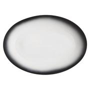 Tace i patery - Biało-czarny ceramiczny owalny talerz Maxwell & Williams Caviar, 35x25 cm - miniaturka - grafika 1