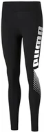 Legginsy - Legginsy damskie Puma Ess Graphic r.M Czarne Dopasowane Treningowe Getry - miniaturka - grafika 1