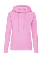 Bluzy damskie - Damska Bluza Z Kapturem Fruit Of The Loom Gruba Light Pink Xl - miniaturka - grafika 1
