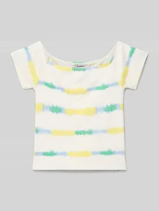 T-shirt z dekoltem w łódkę - Koszulki dla dziewczynek - miniaturka - grafika 1