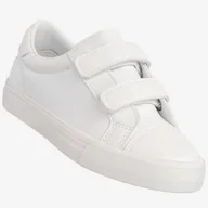 Buty dla dziewczynek - Trampki Dziecięce Ekoskóra Buty Na Rzepy Sportowe Białe Apawwa RC14 Biały 34 - miniaturka - grafika 1