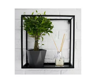 Półka Ścienna Narożna 35x35 cm Czarna Szkło 2 szt - Półki i regały dla dzieci - miniaturka - grafika 1