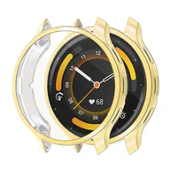 Ładowarki samochodowe - Galwaniczne etui na zegarek z ramką TPU do Garmin Venu 3, z folią ekranową Złoto - miniaturka - grafika 1