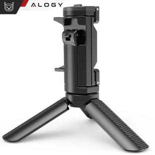 Uchwyt mini statyw na telefon aparat stojak podstawka regulowany obrotowy 360 Tripod selfie do zdjęć Alogy Czarny - Selfie stick - miniaturka - grafika 13