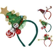 Ozdoby bożonarodzeniowe - Opaska ze świąteczną dekoracją mix - miniaturka - grafika 1