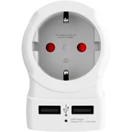 Złącza, przejściówki, adaptery - Skross Adapter z Polski do Anglii Uk z ładow 2xUSB - miniaturka - grafika 1