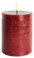 Świece - Uyuni - Świeca Słupkowa LED 7,8x10,1 cm Rustic Carmine Red Uyuni Lighting - miniaturka - grafika 1