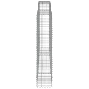 Kosze gabionowe, 3 szt, 400x50x220/240 cm, galwanizowane żelazo - Ogrodzenia - miniaturka - grafika 6