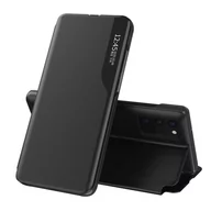 Etui i futerały do telefonów - Eco Leather View Case elegancki futerał etui z klapką i funkcją podstawki Samsung Galaxy A72 4G czarny - miniaturka - grafika 1