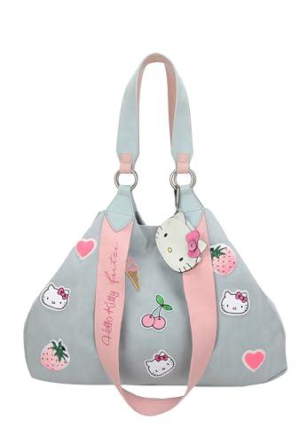 Fritzi aus Preussen Hello Kitty Fritzi Izzy Medium Sticker Shopper, niebieska, niebieski, jeden rozmiar