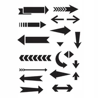 Przybory szkolne - OZDOBNY SZABLON STRZAŁKI DO ODBITEK A4 21X30CM DPC - miniaturka - grafika 1