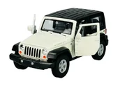 Samochody i pojazdy dla dzieci - WELLY JEEP WRANGLER RUBICON Z DACHEM BIAŁY 1:34 39885 - miniaturka - grafika 1
