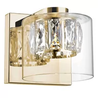 Lampy ścienne - Zuma Line Kinkiet złoty kryształy glamour GEM W0389-01A-F7AC - miniaturka - grafika 1
