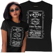 Gadżety dla niej i dla niego - KOSZULKA DLA KOBIETY NA 60 URODZINY PREMIUM VINTAGE 1963 - miniaturka - grafika 1