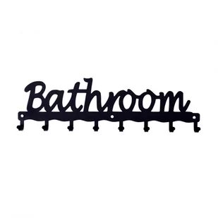 Furnigo Wieszak ścienny Bathroom czarny F-Bathcz - Wieszaki i stojaki - miniaturka - grafika 1