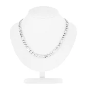 Łańcuszki - Srebrny łańcuszek pełny Figaro 55 cm pr. 925 - miniaturka - grafika 1