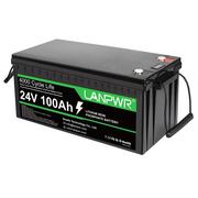 Baterie do zasilaczy awaryjnych UPS - LANPWR 24V 100Ah LiFePO4 Lithium Battery Pack Backup Power, 2560Wh Energy, 4000  Deep Cycles, Built-in 100A BMS - miniaturka - grafika 1